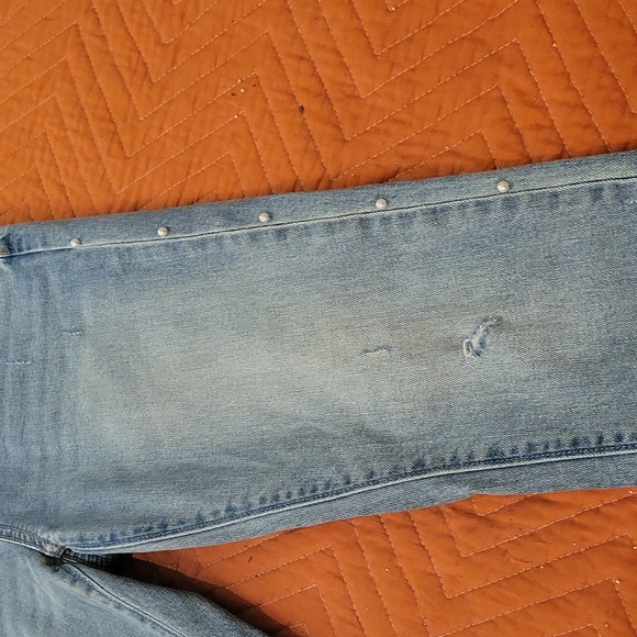 LOFT pearl studded skinny jeans size 25 - Picture 6 of 10